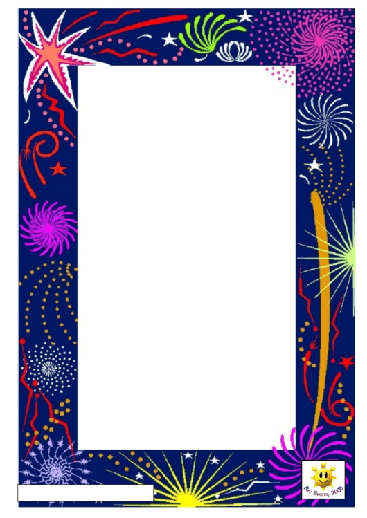Firework Paper Template Printable pdf