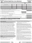 Form D (540) - California Capital Gain Or Loss Adjustment - 2011