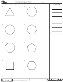Identifying Regular Shapes - Geometry Worksheet With Answers