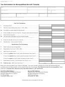 Form 1989 - Tax Calculation For Nonqualified Aircraft Transfer