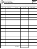 Form 4901 - Driver Experience Log