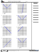 Identify Linear Functions (Graphs) - Function Worksheet With Answers Printable pdf