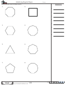 Identifying Regular Shapes - Geometry Worksheet With Answers