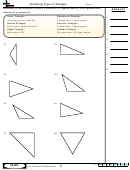 Identifying Types Of Triangles - Geometry Worksheet With Answers