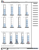 Graduated Cylinders - Measurement Worksheet With Answers