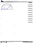 Determining Angles With Protractors - Geometry Worksheet With Answers