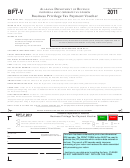 Form Bpt-v - Business Privilege Tax Payment Voucher - 2011