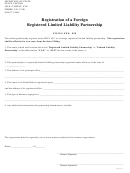 Registration Of A Foreign Registered Limited Liability Partnership