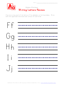 Alphabet Worksheet For Kids - Writing Letters Review