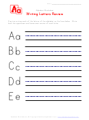 Alphabet Worksheet For Kids - Writing Letters A, B, C, D And E Review