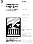 Publication 571 - Tax-sheltered Annuity Plans (403(b) Plans) For Employees Of Public Schools And Certain Tax-exempt Organizations