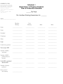 Form 61a508-S1 - Department Of Property Valuation Cost Of Production Schedule Kentucky Department Of Revenue - Printable pdf