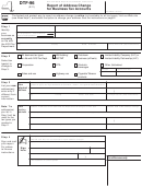 Fillable Form Dtf-96 - Report Of Address Change For Business Tax Accounts Printable pdf