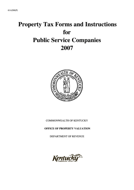 Form 61a200 - Public Service Company Property Tax Return - 2006 Printable pdf