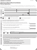 Form Pcr - Political Contribution Refund Application - 2013