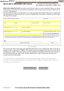 Form Mv2200 - Seller's Report Of Sale