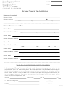 Form D39 - Personal Property Tax Certification