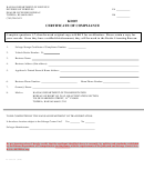 Form D-35 - Kdot Certificate Of Compliance
