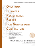 Oklahoma Business Registration Application For Nonresident Contractors Form