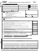 Arizona Form 140ez - Resident Personal Income Tax Return (ez Form) - 2012
