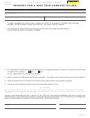 Form A-9 - Request For A High Tech Comfort Ruling