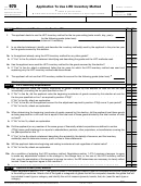 Fillable Form 970 - Application To Use Lifo Inventory Method Printable pdf