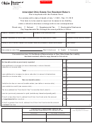 Form Et 2x - Amended Ohio Estate Tax Resident Return