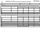 Form Mt-203-s - Distributor Of Tobacco Products Information Schedules