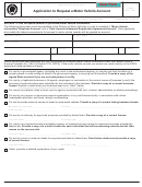 Form Tc-895 - Application To Request A Motor Vehicle Account