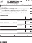 Form It-205-c - New York State Resident Trust Nontaxable Certification - 2013