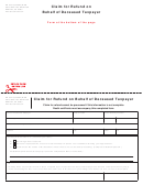 Form Dr 0102 - Claim For Refund On Behalf Of Deceased Taxpayer