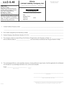 Form Llc-5.40 - Illinois Limited Liability Company Act - Illinois Secretary Of State - 1999