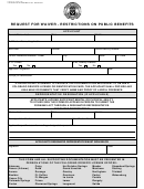 Form Dr 4678 - Request For Waiver - Restrictions On Public Benefits