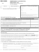 Form Em-3 - Emergency & Municipal Services Tax - 2005