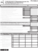 Fillable Form It-2105.9 - Underpayment Of Estimated Income Tax By Individuals And Fiduciaries - 2013 Printable pdf