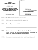Form Mllc-Iic - Certificate Of Cancellation Of Articles Of Organization Of Limited Liability Company - Maine Secretary Of State Printable pdf