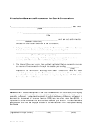 Form Au-797 - Dissolution Guarantee Declaration For Stock Corporations