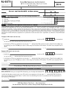 Form Nj-8879 - Nj E-file Signature Authorization - 2014