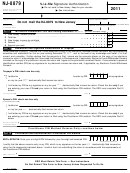 Fillable Form Nj-8879 - E-File Signature Authorization - 2011 Printable pdf