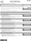 Fillable Form It-257 - Claim Of Right Credit - 2013 Printable pdf