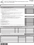 Fillable Form It-261 - Claim For Empire State Film Post-Production Credit - 2013 Printable pdf