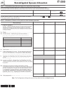 Fillable Form It-280 - Nonobligated Spouse Allocation - 2013 Printable pdf