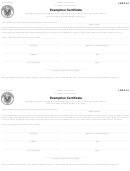 Form R-1344 - Exemption Certificate