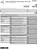Fillable Form It-607 - Claim For Excelsior Jobs Program Tax Credit - 2013 Printable pdf
