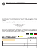 Form A-115 - Prepayment Estimated Tax - 2014