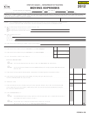 Fillable Form N-139 - Moving Expenses - 2012 Printable pdf