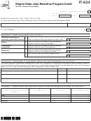 Form It-634 - Empire State Jobs Retention Program Credit - 2013