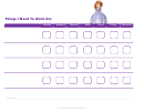 Things I Need To Work On Chart - Sofia The First