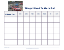 Things I Need To Work On Chart - Nascar Line