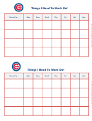 Things I Need To Work On Chart - Chicago Cubs Double